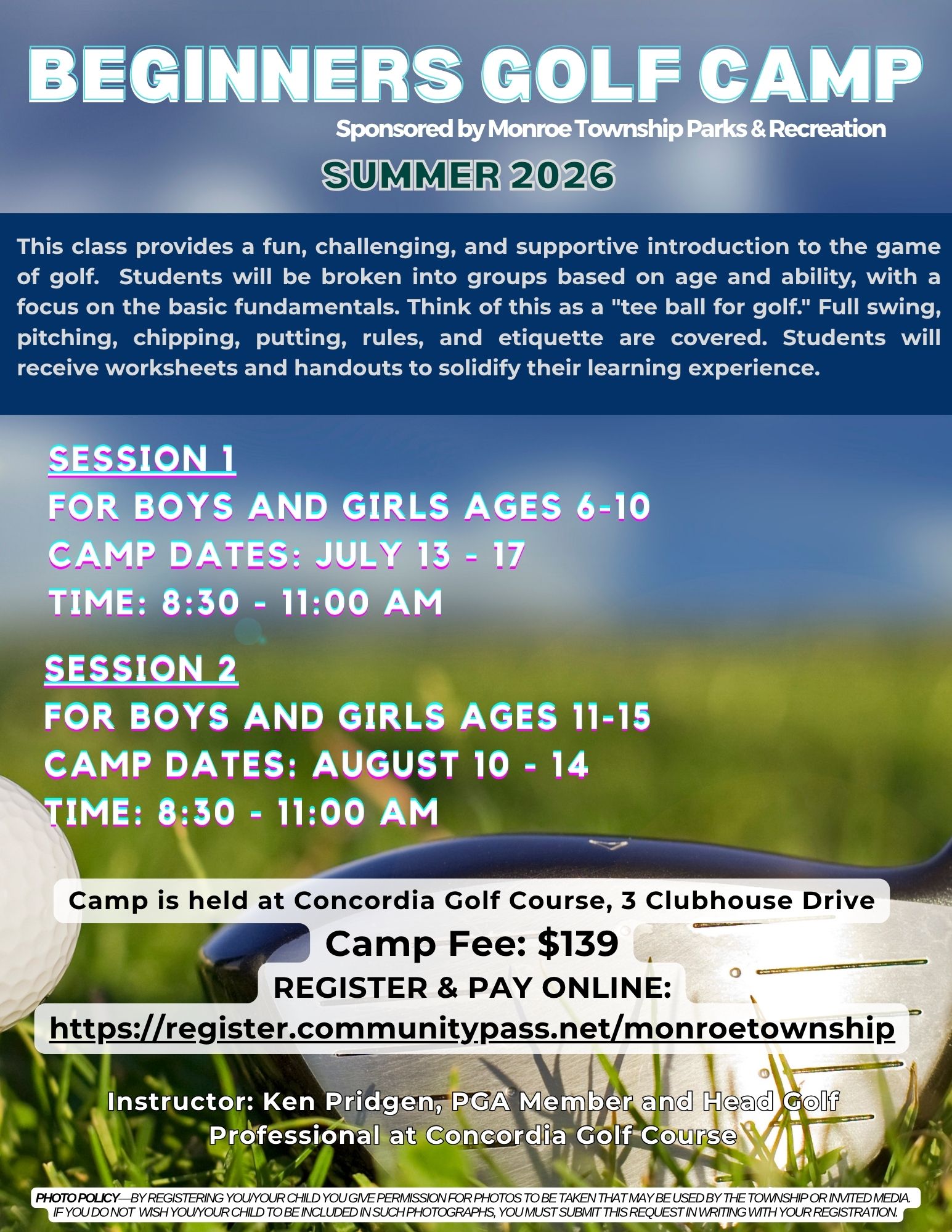 GOLF CAMP 2026